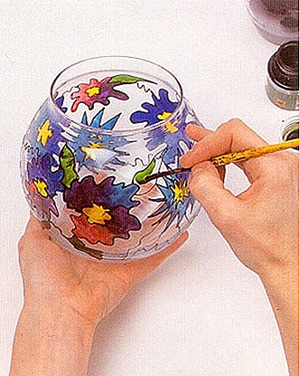Набор красок по стеклу и керамике 